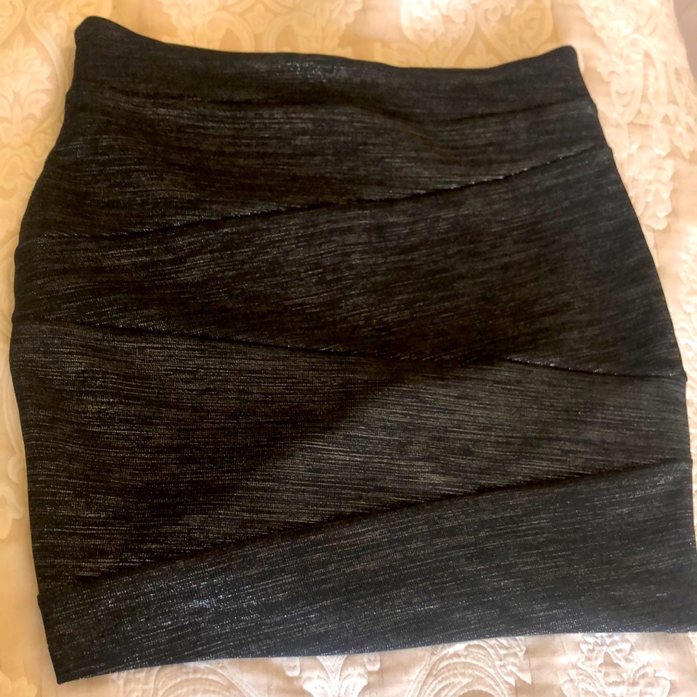 Mini black shimmer skirt